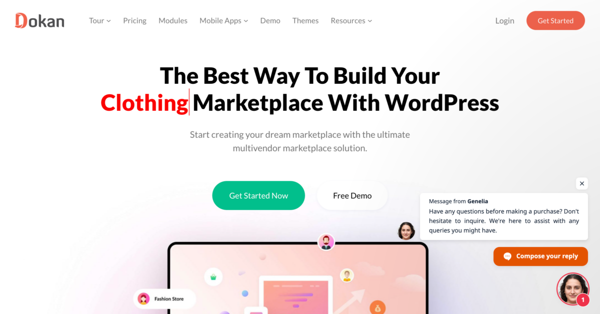 Plugin Dokan Marketplace pour WordPress
