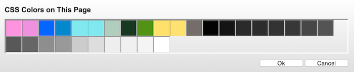 Webpage Color Analyzer option.