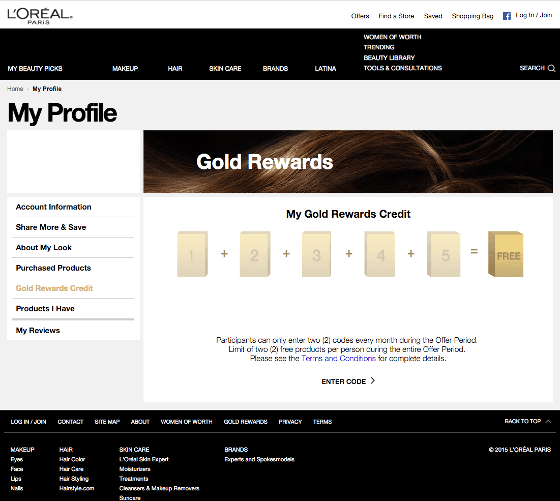 L’Oreal Gold Rewards