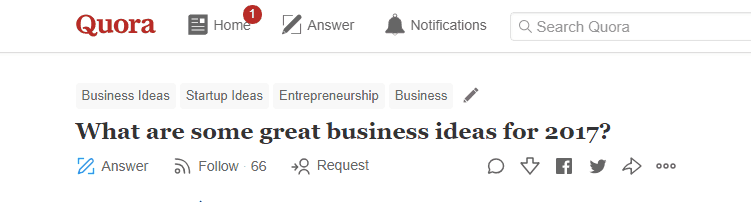 Utilisez Quora pour trouver des idées et obtenir des commentaires