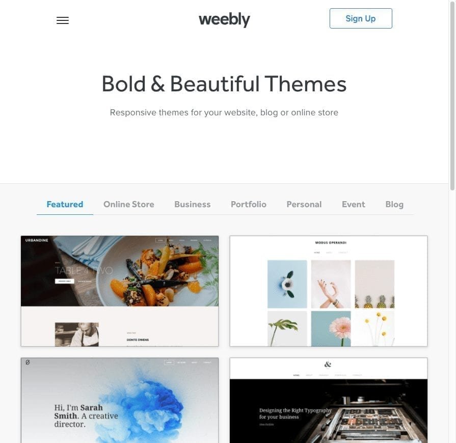 weebly theme store
