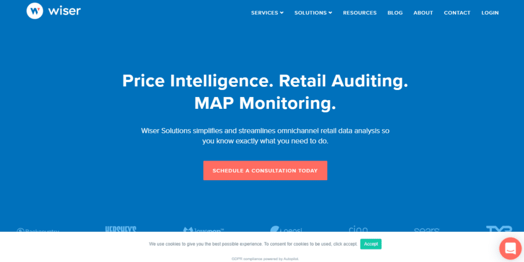 Price Intelligence. Map Pricing. Retail Auditing. Wiser Solutions