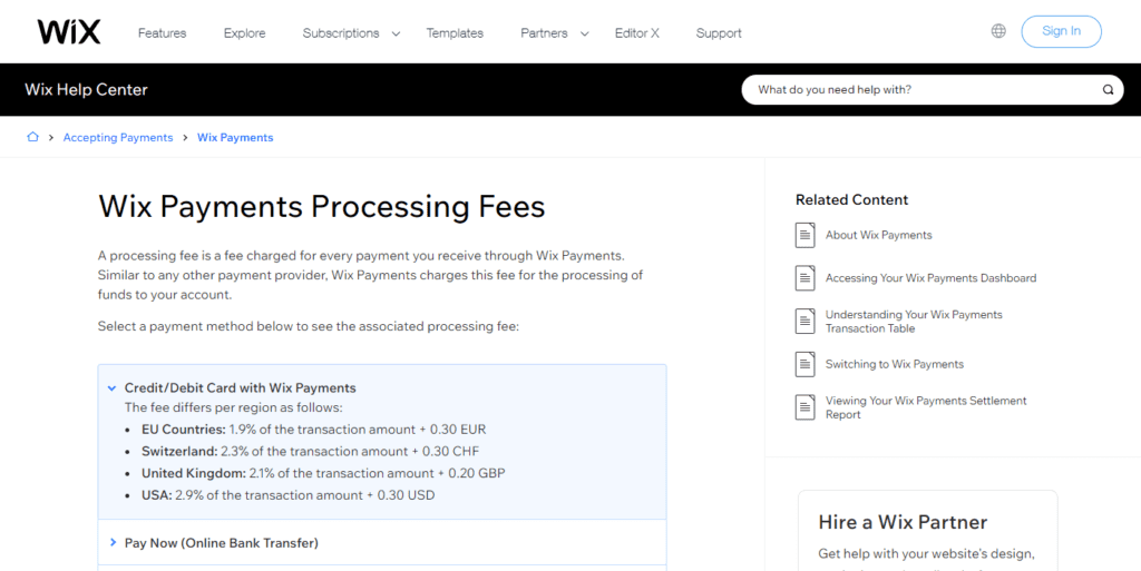 Wix Payments Processing Fees Help Center Wix.com 