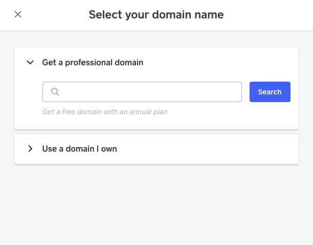 select your domain name