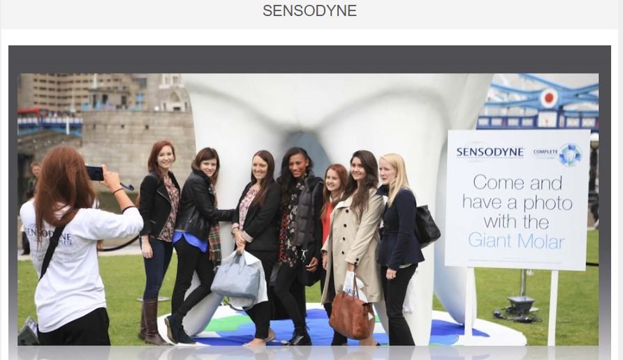 Sensodyne experiential marketing campaign