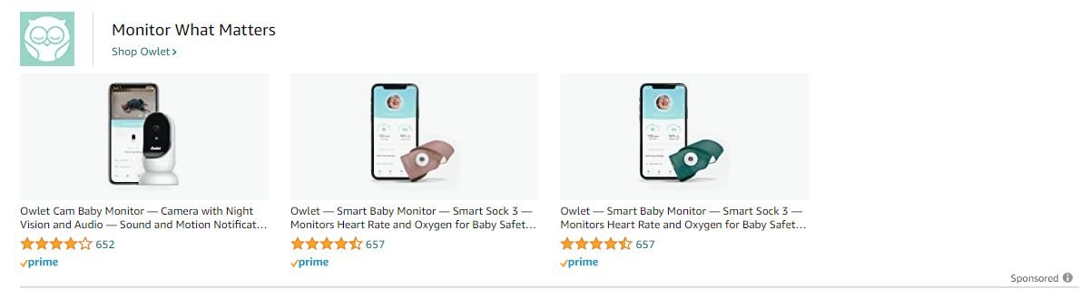lista de productos de monitores para bebés