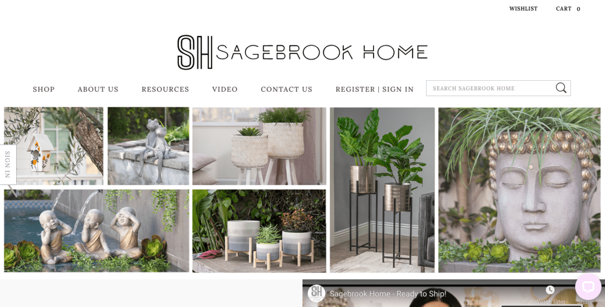 Sagebrook Home Homepage