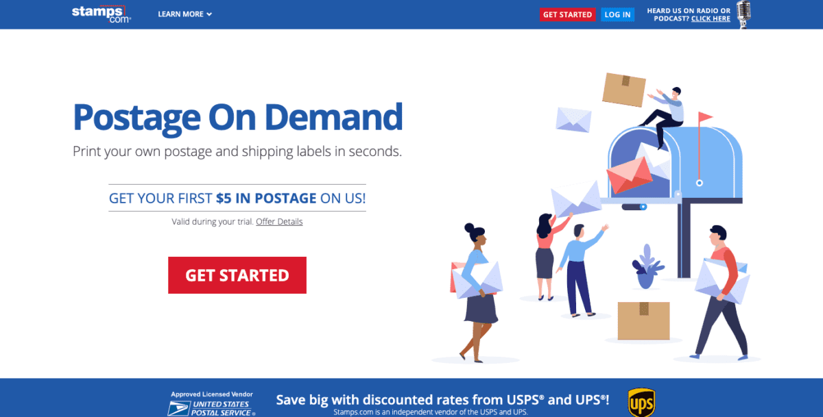 Stamps.com Homepage