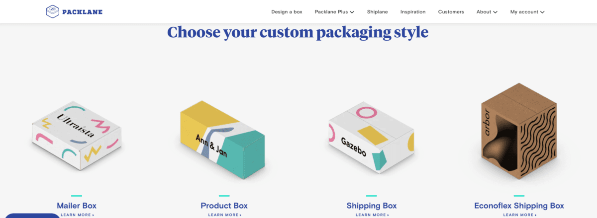 Packlane Choose Your Custom Packaging Style