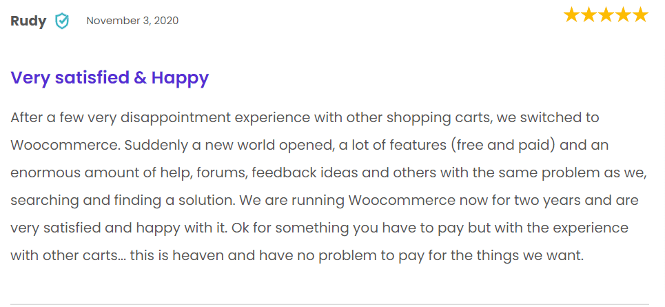 WooCommerce User Review