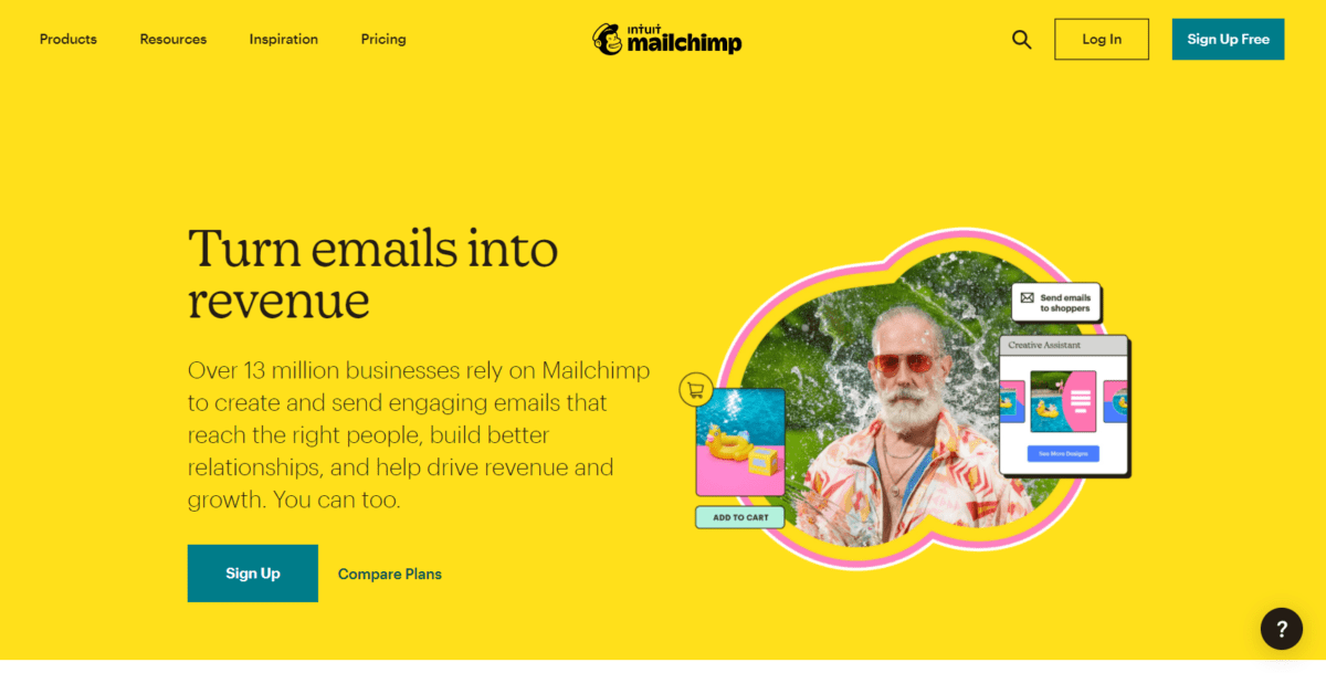 Mailchimp Homepage
