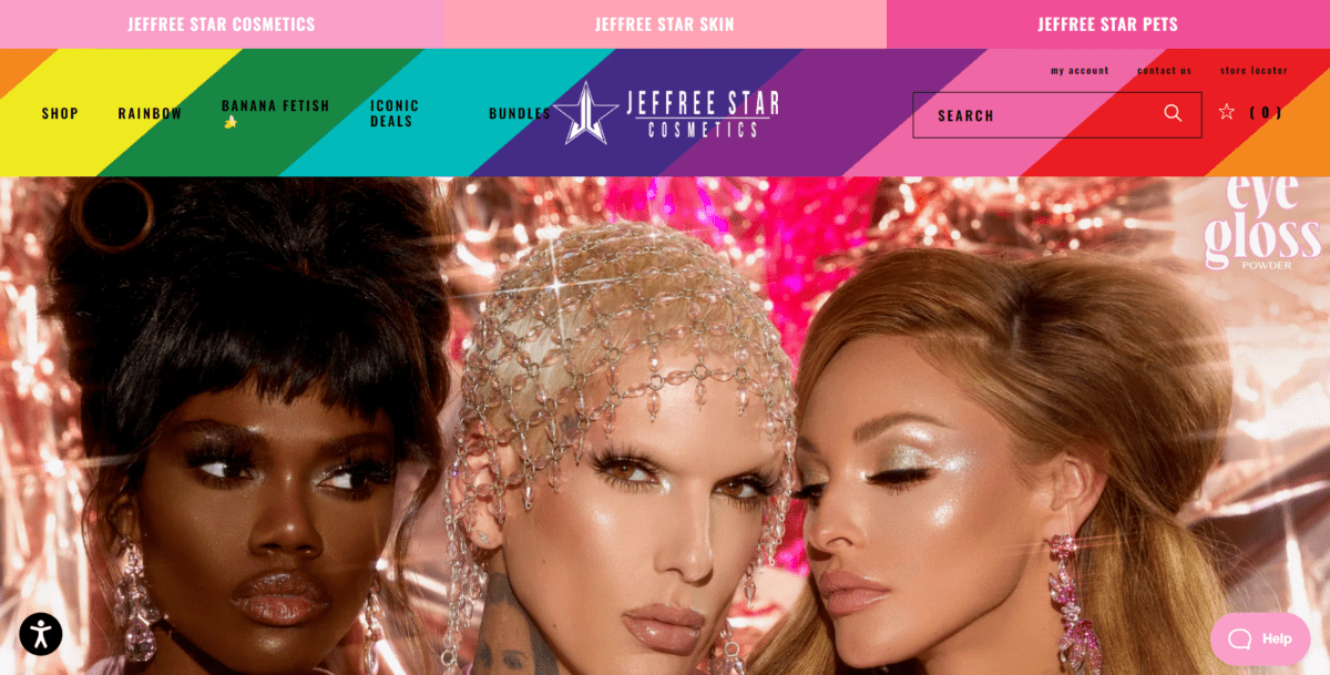 Jeffree Star Cosmetics Homepage