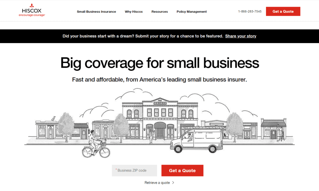 Hiscox Business Insurance Homepage
