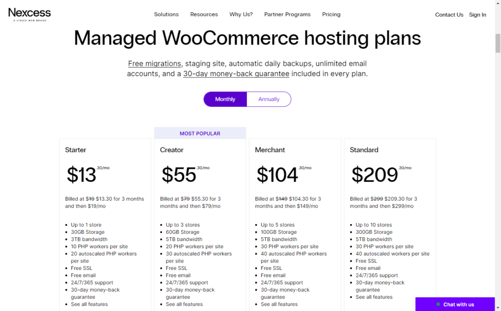 Nexcess Woocommerce Hosting Pricing