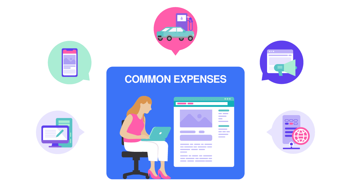 blogger common expenses graphic