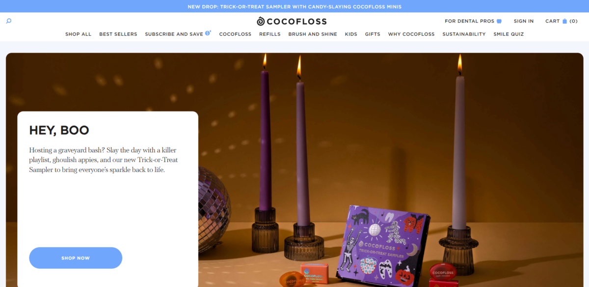 Cocofloss Homepage